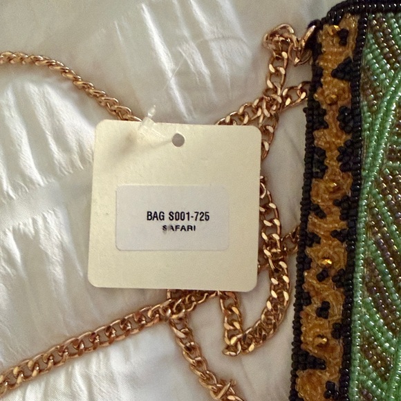 Mary Frances Jungle Leopard Beaded Clutch - Green and Gold - Picture 5 of 5